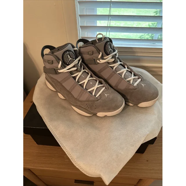N I-K-E A i r-Jor-dan 6 Rings Wolf Grey White Men's Size 11.5 Shoes