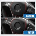 thumbnail image 3 of Unique Bargains Car Steering Wheel Button Stickers Cover Interior Switch Button Decoration Trim for Benz a Class 13-15, 3 of 6