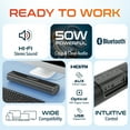 thumbnail image 6 of Delton SB380 Stereo Sound Bar, 50W Computer Speakers, Wired/Wireless Soundbar with Remote Control, Up to 30 ft Wireless Range Compatibility with macOS, Linux, and ChromeOS - Black, 6 of 9