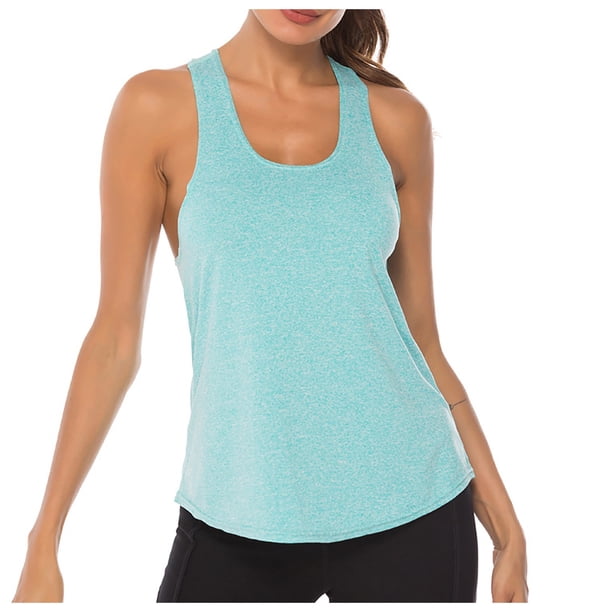 Camiseta sin mangas con espalda nadadora para mujer: camiseta de yoga de malla, ropa deportiva para correr y gimnasio, 95 % poliéster, transpirable, tallas S-XL, para entrenamiento/uso diario