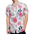 thumbnail image 4 of High Quality Hawaiian Shirts for Men Short Sleeve Aloha Beach Shirt Floral Summer Casual Button Down Shirts Blouses VSKCMJ, 4 of 7
