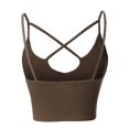 thumbnail image 2 of FashionOutfit Women's Solid Fitted Front Cross Spaghetti Strap Bralette Top, 2 of 3