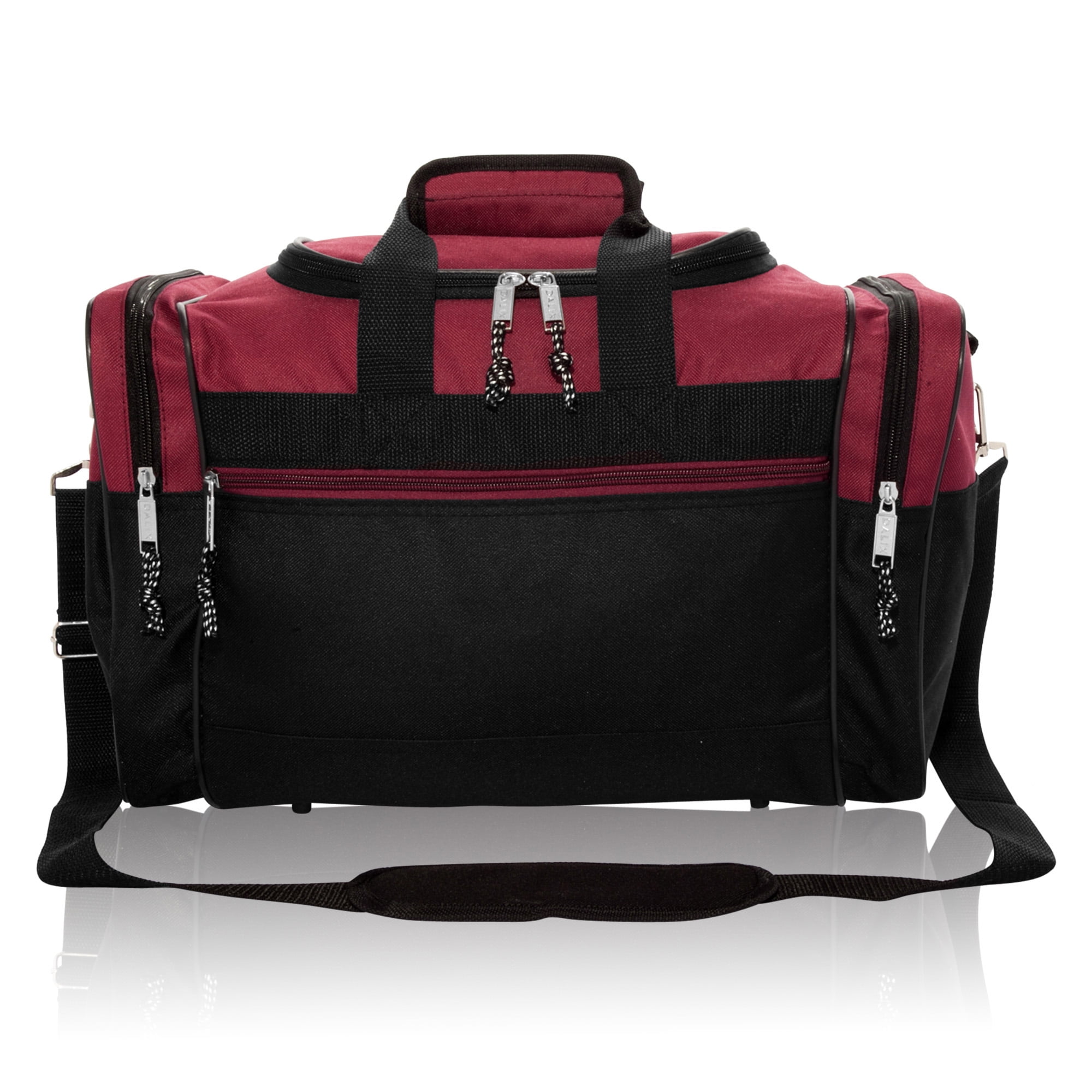 DALIX 17" Blank Duffel Bag Duffle Travel Size Sports Durable Gym Bag in Maroon