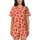 thumbnail image 1 of Fotbe Tomato Conjunto de Pijama Estampado para Mujer, 2 Piezas, Ropa de Dormir con Camiseta de Manga Corta y Shorts Suaves-Medium, 1 of 6