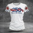 thumbnail image 2 of Women's 250th Anniversary Patriotic T-Shirt - Distressed American Flag Graphic Tee - Short Sleeve Crew Neck Top - USA Independence Day 2026 Casual Shirt White S, 2 of 6
