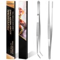 thumbnail image 1 of Juego De Pinzas De Cocina Gutsdoor, Pinzas De Acero Inoxidable, Juego De 2 Con Puntas Dentadas De Precisión Para Cocinar (Juego De 8 Pulgadas), 1 of 5