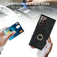 thumbnail image 4 of Allytech Case for Samsung Galaxy Note 20 Ultra 6.9 inch,Shockproof Premium PU Leather Finger Ring Holder ID Credit Card Slots Phone Case Cover,Black, 4 of 8