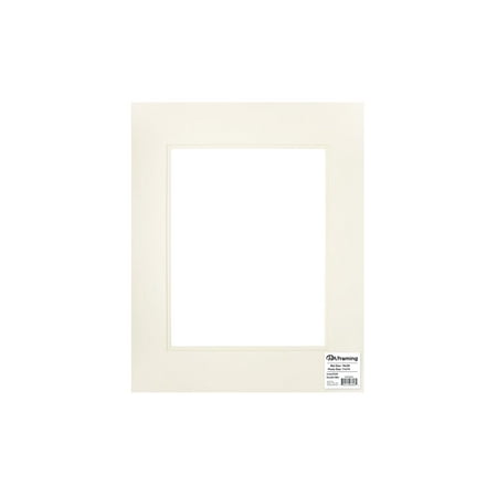 PA Framing Mat Double 16"x 20"/11"x 14" Cream Core Ivory/Ivory