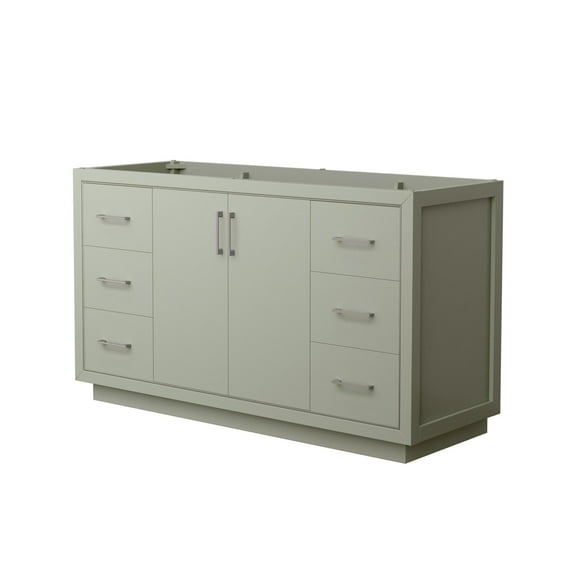 Wyndham Collection Wcf1111-60S-Cx-Mxx Icon 60" Single Free Standing Vanity Cabinet Only -