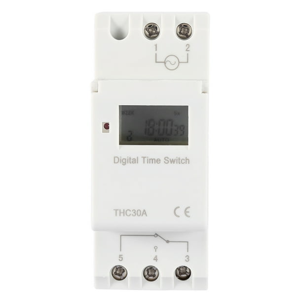 Interruptor temporizador programable Nikou THC 30A Interruptor horario digital 86*36*66mm