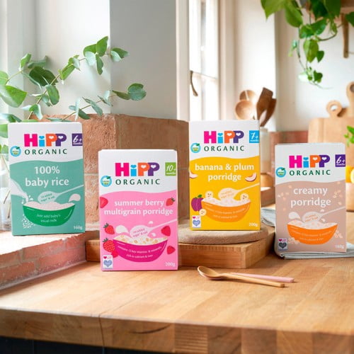 HiPP Organic Creamy Porridge 6+ Months 160g, British Import (Pack of 3)