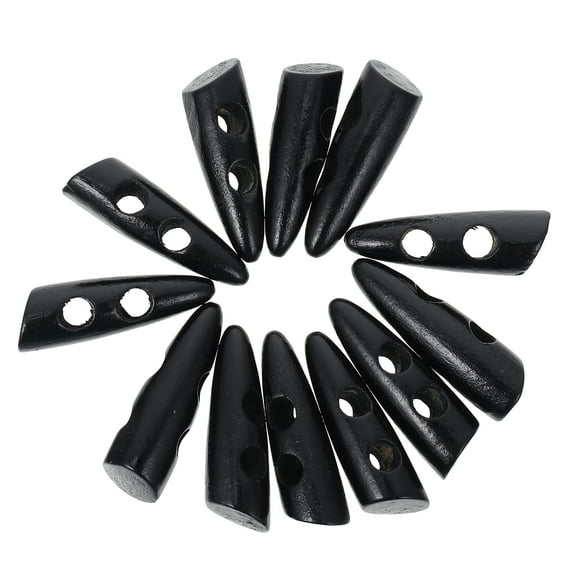 Durable Black Plastic Coat Buttons for DIY Sewing Craft with Large Quantity 50Pcs