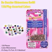 The Original Bedazzler - Be Dazzler Rhinestone Refill Pack - 150 Pieces Assorted Color