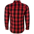 thumbnail image 7 of Renegade Classics Men’s Motorcycle Shirt All Season Sporty Armored Flannel Shirt - Red Water Resistant and Dureable, 7 of 7
