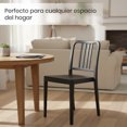 thumbnail image 4 of Fohfurniture FOH Set de 4 Sillas para Jardín y Terraza, Sillas Apilables para Exterior e Interior con Marco de Aluminio, Soporta 220 kg, Sin Montaje, 4 of 8