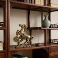 thumbnail image 3 of Giaone Metal Horse Statue Sculptures Decorative Figurines Tabletop Ornament Symbols Wealth Career Home Decorations, 3 of 10