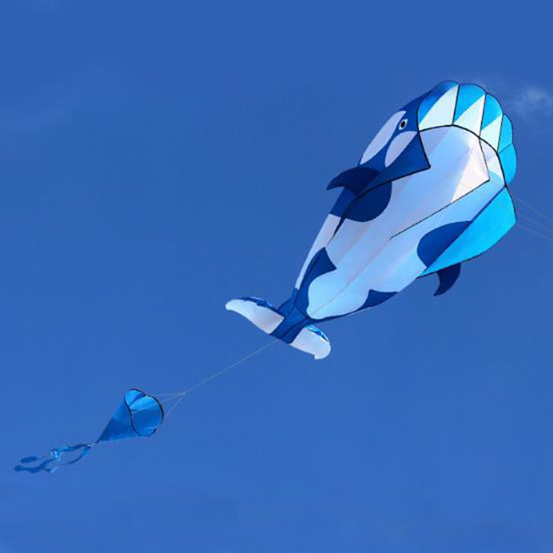 Huge 3D Kite Frameless Soft Parafoil Whale Family Outdoor Sports Toy Children 