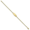 thumbnail image 2 of 14K Solid Yellow Gold Oval Curb Link Name Bar Identification ID Bracelet, 2 of 3