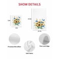 thumbnail image 6 of Sunflower Butterfly Dish Towels Set, Waffle Weave Kitchen Towels 3 Pieces, Yellow Blue Spring Pastoral Plant Microfiber Hair Face Bath Tea Towel Absorbent Quick Drying Cleaning Dish Cloths, 12"x12", 6 of 7