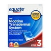 Equate Nicotine Transdermal System Step 3 Clear Patches, 7 mg, 14 Ct