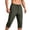 Army Green, variant on Sweat Capris Men Cotton Casual Drawstring Elastic Waist Loose Big And Tall Capri With Pockets Size XL-5XL