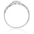 thumbnail image 3 of 14K Solid White Gold Heart Irish Claddagh Celtic Ring Jewelry, 3 of 9