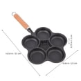 thumbnail image 2 of WEUVEB 1Pc Non-Stick Cast Iron Breakfast Skillet Pan with Heat Insulation and Wooden Handle, 2 of 6