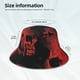 thumbnail image 3 of Balery Red And Black Abstract Skull Sombreros para el sol para hombre y mujer, sombrero de pescador con UPF 50+, 3 of 6
