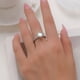 thumbnail image 1 of Anillo de plata de ley S925 con incrustaciones de circonitas de colores, diseño de nicho para mujer, joyería de plata de lujo ligera y de alta gama, 1 of 3