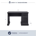 thumbnail image 5 of BELLEZE Bonelli 50" Executive Desk with 2 Storage Drawers, Rustic Grey, 5 of 7