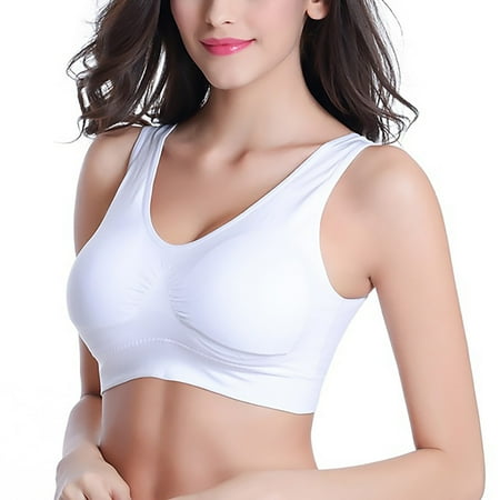 Clearance! Weikingp Bras for Women Large Size Underwear No Thin Bra Sports Yoga Underwear No Binding Underwear Bralettes for Women Plus Size Lingerie White 2Xl