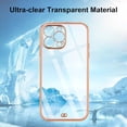 thumbnail image 2 of Case Compatible with iPhone 13 Pro Case Crystal Clear Transparent Design Back Bumper Shockproof Slim Fit Soft TPU Silicone Protective Phone Case Cover for iPhone 13 Pro, Pink, 2 of 7