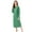 Emerald Candy Cane, variant on Plus Size Long-Sleeve Henley Print Sleepshirt