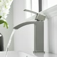 thumbnail image 7 of ANGELES HOME Waterfall Bathroom Sink Faucet Vessel Sink Faucet, Single Handle Bathroom Faucet 1 Hole Bowl Lavatory Vanity Faucet, Brushed Nickel, 7 of 7