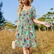 thumbnail image 5 of Vestido Paua de manga corta, elegante y chic, para mujer, para verano., 5 of 8
