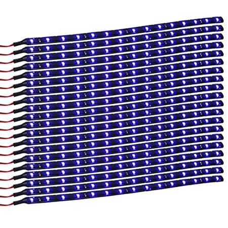 Wevdn 6 PCS 15 LED Strip Underbody Light, DC 12V 1Ft