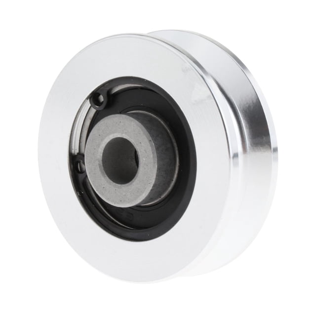 Polea de rodamiento para gimnasio, accesorio de aleación de aluminio resistente al desgaste, diámetro interior de 10 mm. 54mm Plata