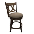 thumbnail image 2 of Contemporary Home Living X-Back Swivel Seat Barstool - 40" - Set of 2 - Rustic Brown, 2 of 3