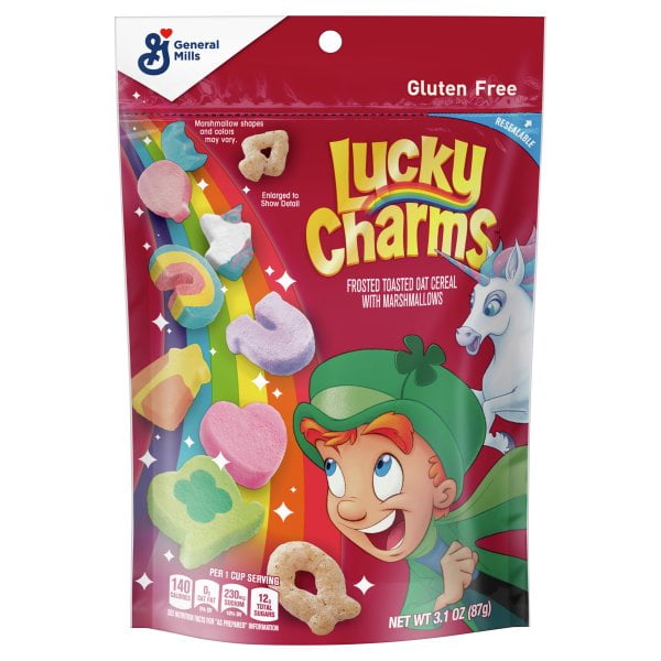 Lucky Charms Gluten Free Breakfast Cereal 3 1 Oz Bag Walmart Com Walmart Com