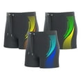 thumbnail image 3 of Men\\\'s swimming trunks beach shorts swim boxer trunks with drawstring lined, 3 of 5
