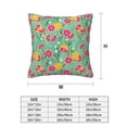thumbnail image 2 of Throw Pillow Covers, grapefruit leaves_B Soft Square Pillow Cases with Invisible Zipper for Couch Bed Sofa, Farmhouse Fall Home Decor 18"x18", 2 of 7