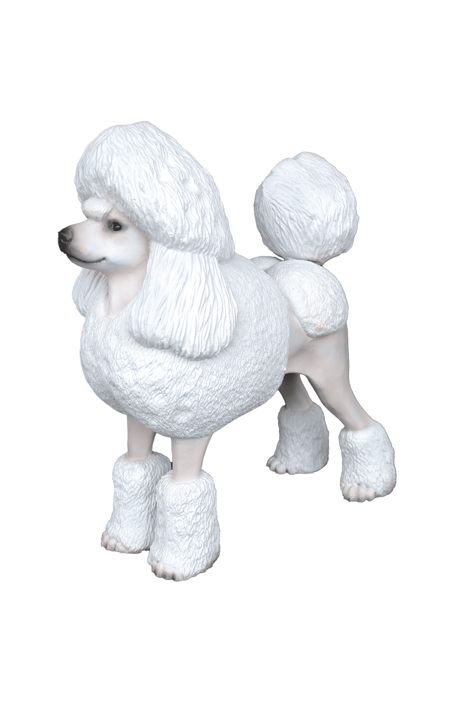 White Poodle Life Size Dog Statue