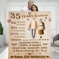 thumbnail image 1 of LHSHID 35 Years 35th Anniversary Throw Blanket Gifts Gift for 35th Wedding Anniversary Valentine Gifts for Her Him Wife Husband Mom Dad Grandpa Grandma 30"x40", 1 of 5