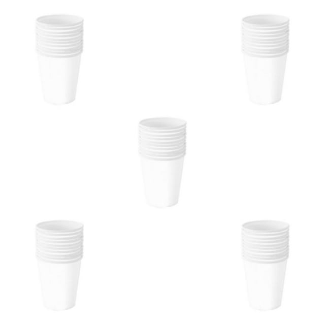 relayinert 50pack/lot Disposable Cups For Coffee Lovers Vibrant Colors Tear-resistant Wide Application Beverage white 5Set