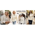 thumbnail image 5 of PUWEI Women's Cropped Trench Coat Double Breasted Casual Short Jacket High Collar Fall Winter Coats with Belt, 5 of 7