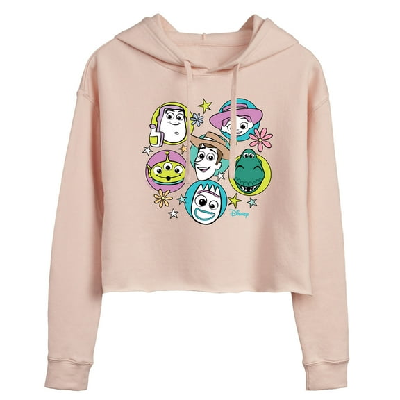 Toy Story 4 - Group Grid - Juniors Cropped Pullover Hoodie