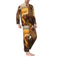 thumbnail image 2 of Naloa Pastoral Sunflower Corgi Men’s Pajamas Set - Long Sleeve Button Down Sleep Shirt and Pajama Bottoms Sleepwear Set-X-Large, 2 of 7
