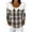 Beige, variant on Women's Fashion Casual Sweater Zipper Cardigan, Plaid Print Plush Hooded Jacket for Classic Timeless Fashion and Warmth,Multicolor,XL