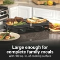 thumbnail image 6 of Hamilton Beach 3-in-1 Electric Griddle and Indoor Grill, Nonstick, Black, 6 of 9