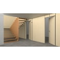thumbnail image 3 of Invisible Solid Hidden Door with Handle | Planum 0010 Light Oak with Silver Hidden Frame 28" x 96" Right-hand Inswing Silver Frame | Concealed Hinges Lock Handle | Modern Frameless Doors, 3 of 6